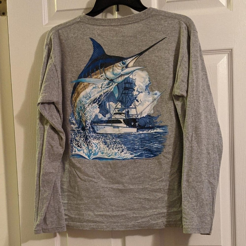 Grey long sleeve, Guy Harvey, Tshirt M